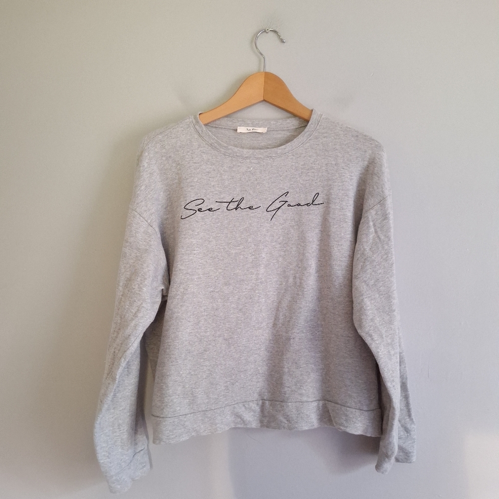 Tres Bien Gray See The Good Sweatshirt